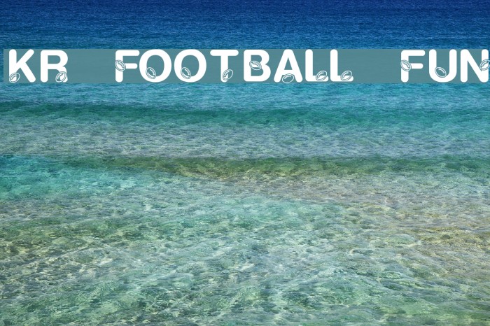 KR Football Fun Font examples