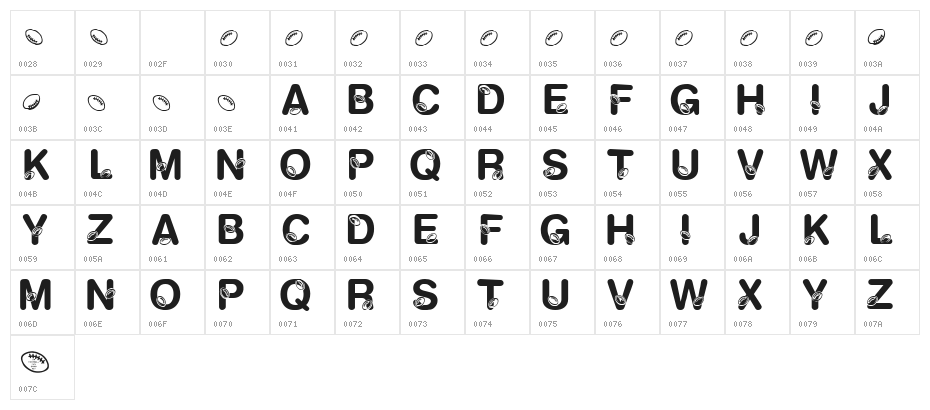 KR Football Fun Character Map