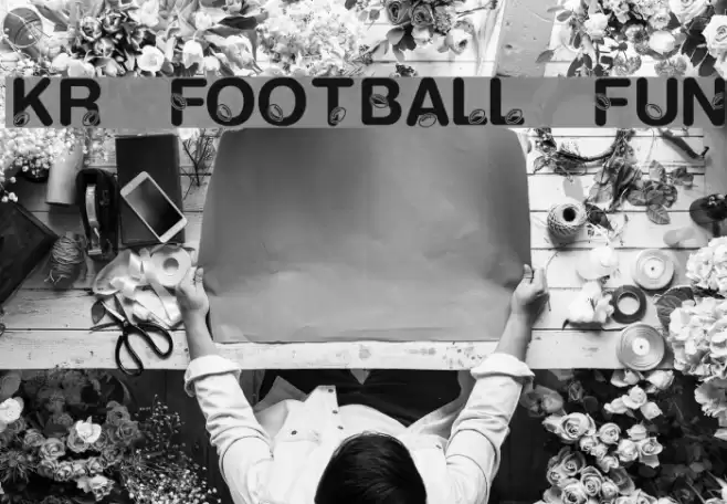 KR Football Fun Font examples