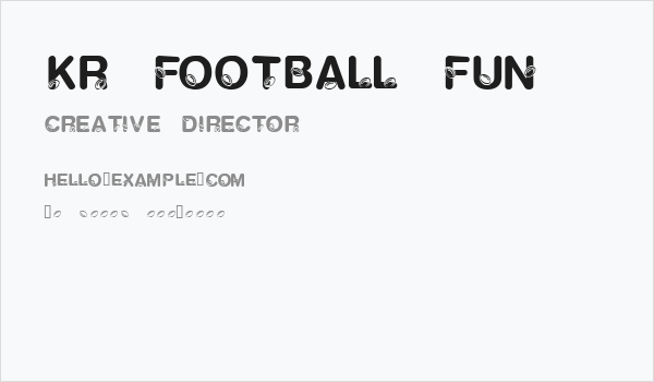 KR Football Fun Business Card