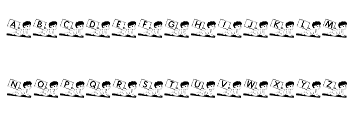 KR For Baby B Font LOWERCASE
