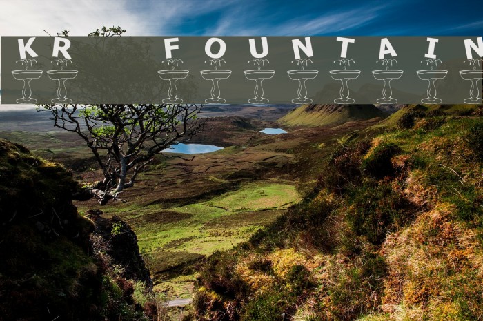 KR Fountain Font examples