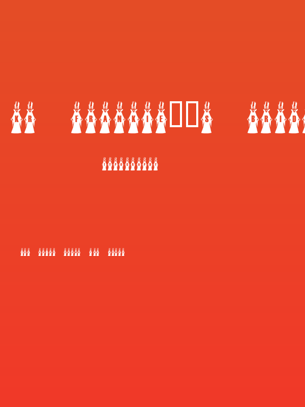 KR Frankie's Bride Poster