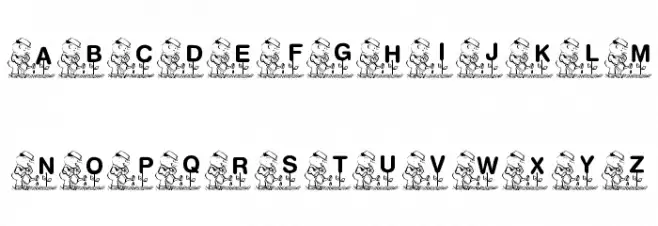 KR Garden for Sue Font UPPERCASE