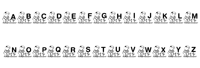 KR Garden for Sue Font LOWERCASE