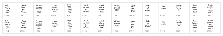 KR Gardenz Character Map