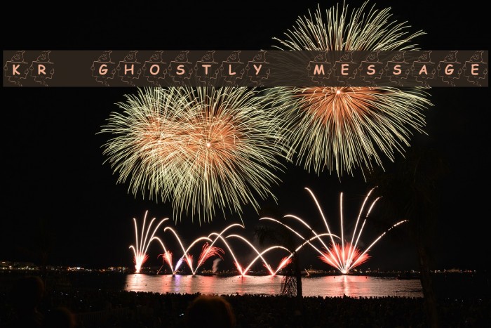 KR Ghostly Message Font examples