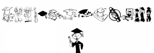 KR Grads 2002 Font UPPERCASE