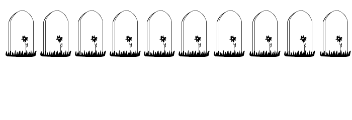 KR Gravestone Schriftart Anderer Schreiben