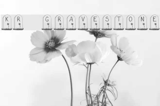 KR Gravestone Font examples