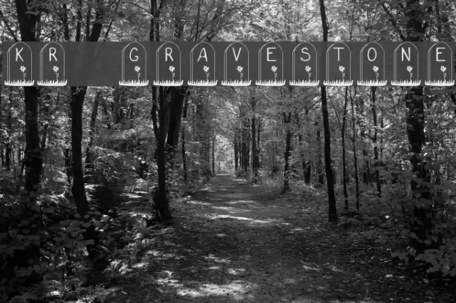 KR Gravestone Font examples