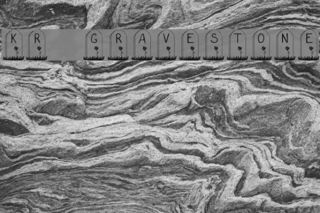 KR Gravestone Font examples