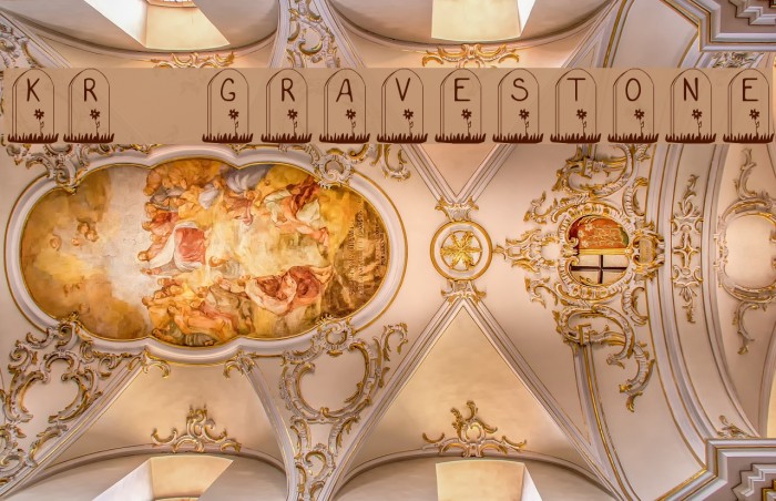 KR Gravestone Schriftart examples