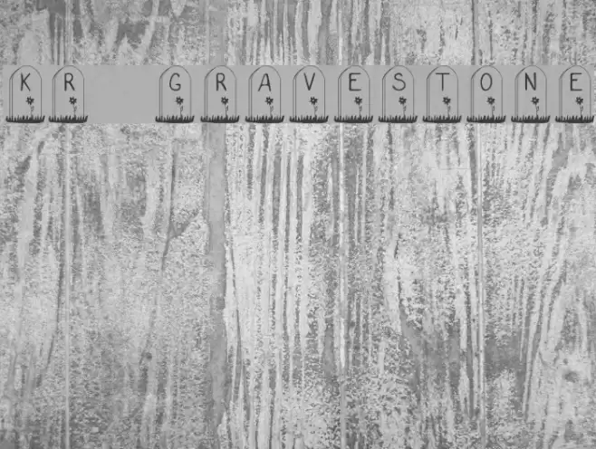 KR Gravestone Font examples