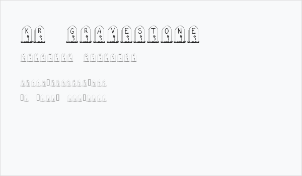 KR Gravestone Business Card