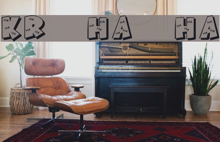 KR Ha Ha Font examples