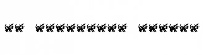KR Halloween Kitten  Frei Schriftart Herunterladen