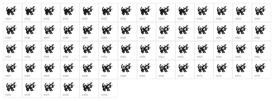 KR Halloween Kitten Character Map
