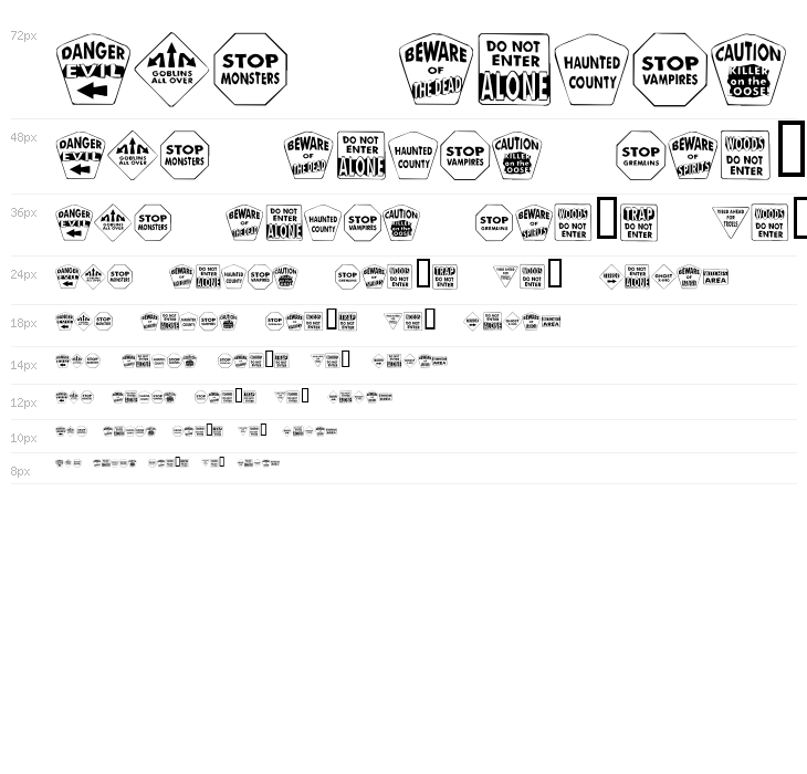 KR Halloween Signs One Waterfall