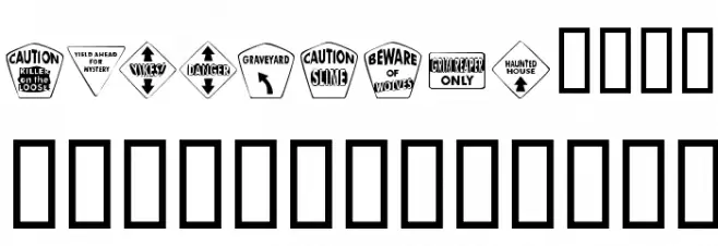 KR Halloween Signs Two Font OTHER CHARS