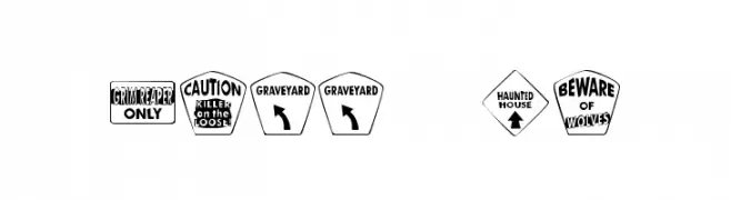 KR Halloween Signs Two  Free Fonts Download