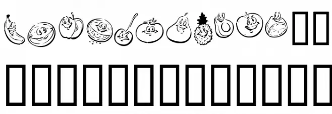 KR Happy Fruit Font OTHER CHARS