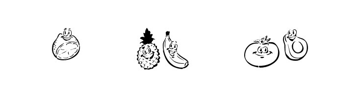 KR Happy Fruit  Скачать бесплатные шрифты