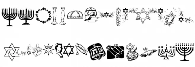 KR Happy Hanukhah Schriftart Groß