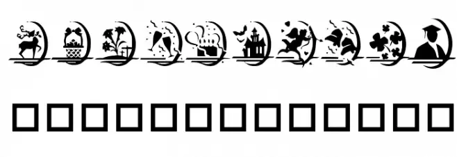 KR Happy Holidays Font UPPERCASE