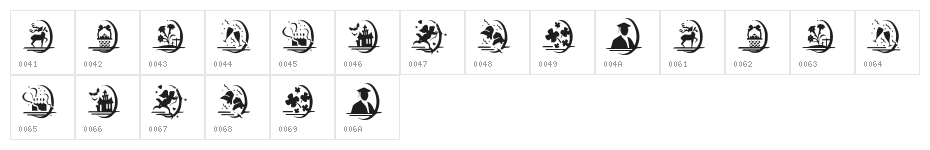 KR Happy Holidays Character Map