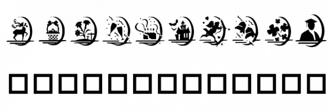 KR Happy Holidays Caratteri MINUSCOLO