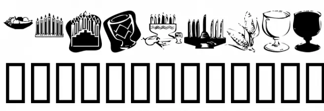 KR Happy Kwanza Font UPPERCASE