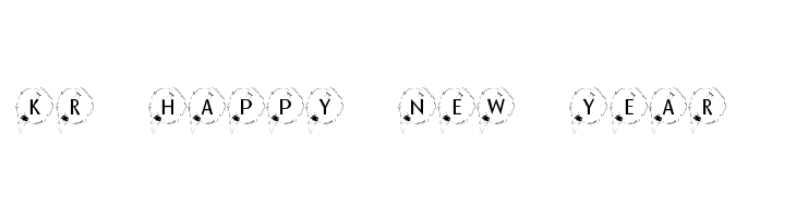KR Happy New Year 2002 Font