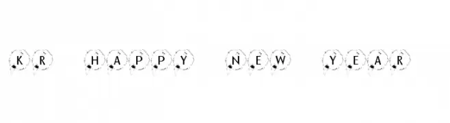 KR Happy New Year 2002  免费字体下载