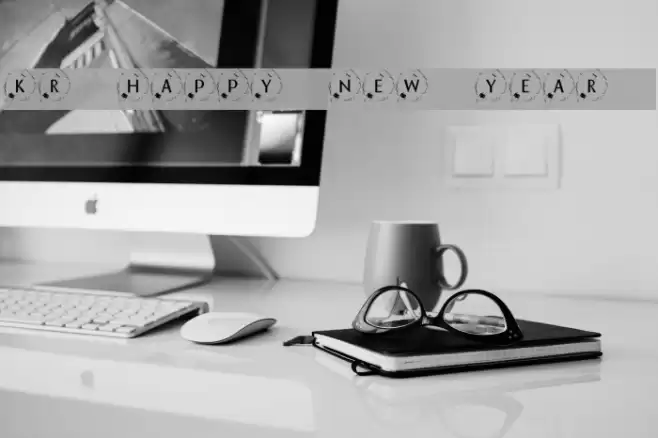 KR Happy New Year 2002 Font examples