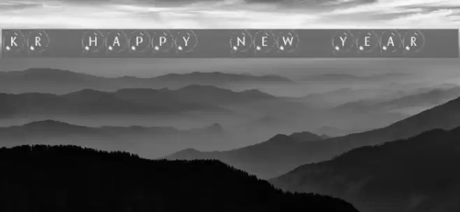 KR Happy New Year 2002 Font examples