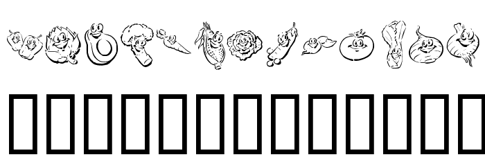 KR Happy Veggies! Font LOWERCASE
