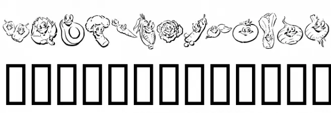KR Happy Veggies! Schriftart Groß