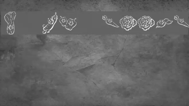 KR Happy Veggies! Font examples