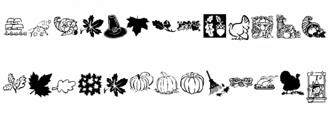 KR Harvest Dings Font UPPERCASE