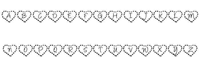 KR Heart of Flowers Font LOWERCASE