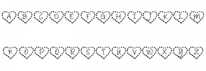 KR Heart of Flowers Schriftart Kleinbuchstaben