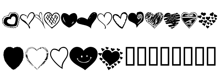 KR Heartalicious Font OTHER CHARS