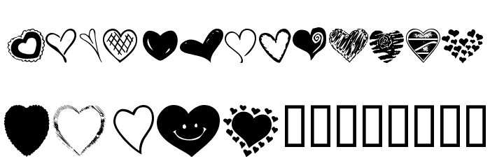 KR Heartalicious Font LOWERCASE