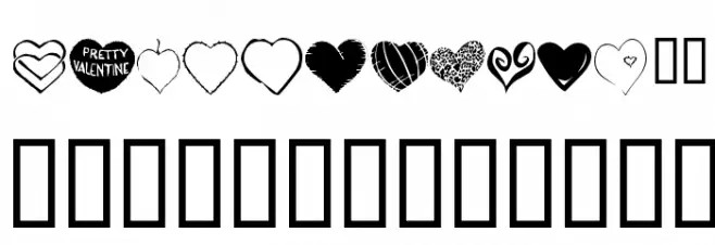 KR Heartfelt Font UPPERCASE