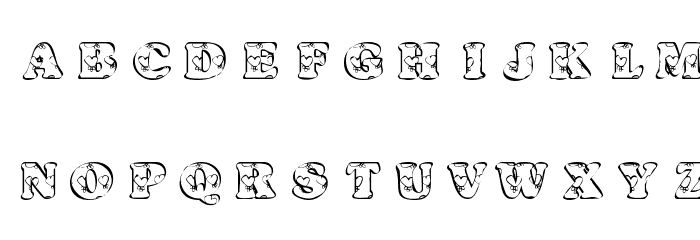 KR Heartfilled Font LOWERCASE