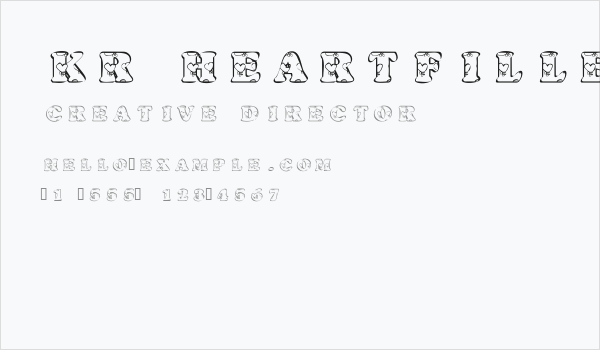 KR Heartfilled Business Card