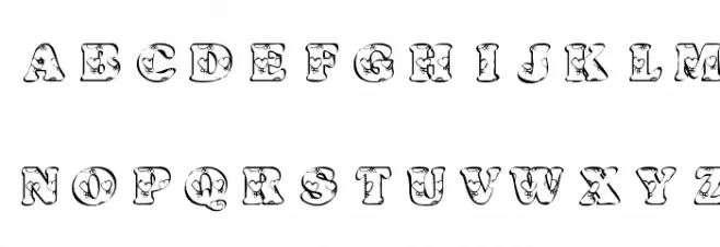 KR Heartfilled 字体 小写