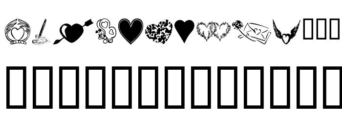 KR Heartily Font LOWERCASE