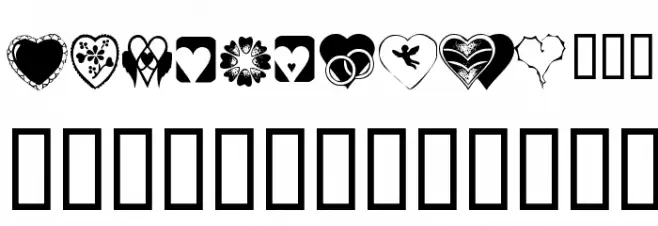 KR Heartiness Font UPPERCASE